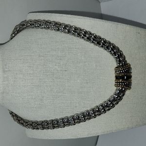 Silver & Gold Magnetic Collar Necklace
